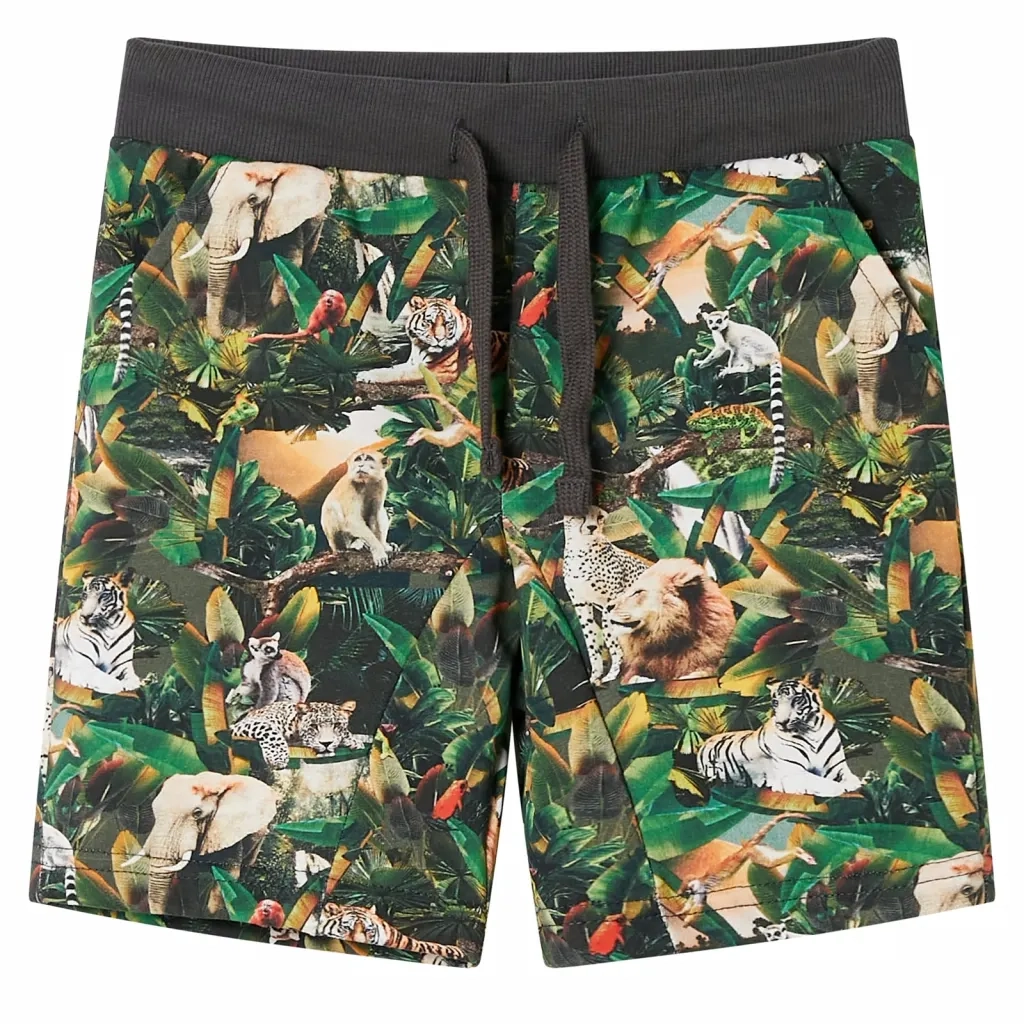 Pantaloncini per Bambini con Coulisse Petrolio Antico 128 12027