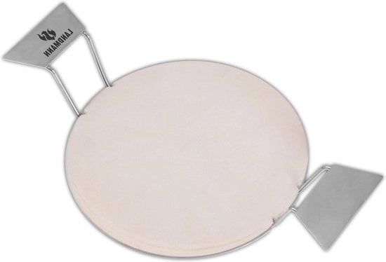 Set per pizzastele 2 pezzi - Pizzastele Ø 305 cm + iniettore in acciaio inossidabile - Preparazione di pizza flambée e pane - Adatto per grill rosta sistema Modulus [Cordierie]