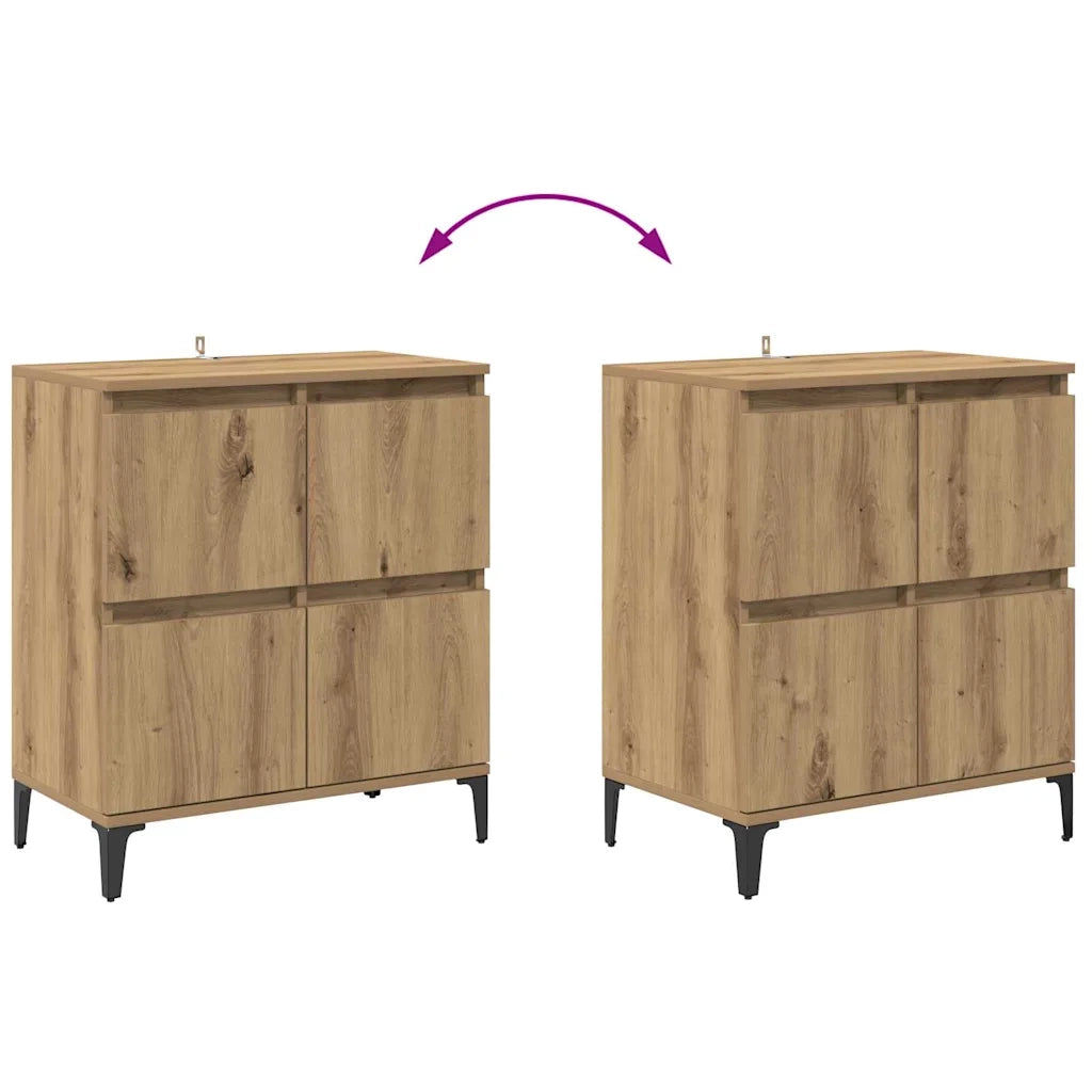 Sideboards 3 pcs Rovere artigianale 60 x 35 x 70 cm