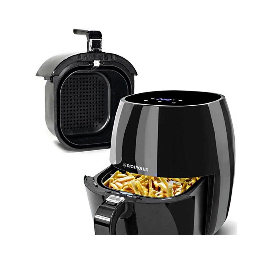 Trade Shop - Friggitrice Ad Aria 3,5 Lt 1650 Watt Display Led Da 60 A 200 Gradi Display A Led -