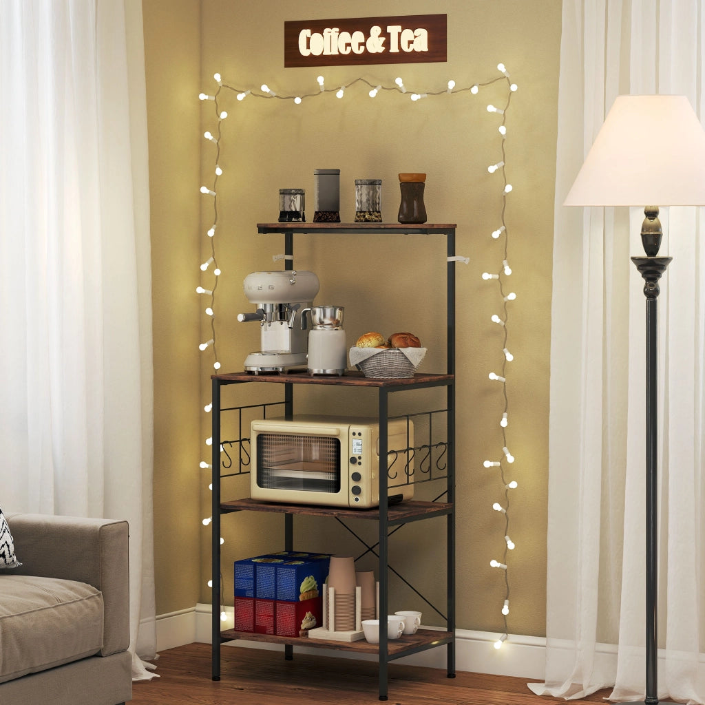 Scaffale da Cucina ¨C zephmum ¨C Marrone e Nero