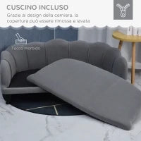 Divano per Cani di Taglia Medio-Grande con Rivestimento Sfoderabile e Lavabile