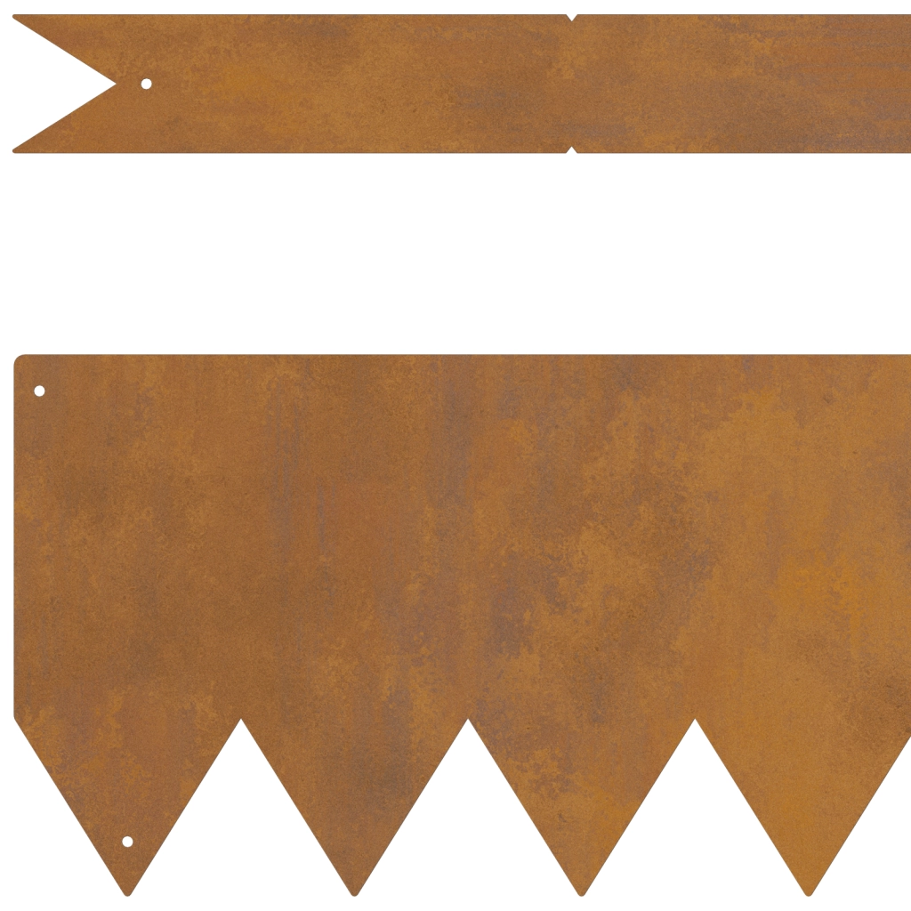Bordature per Prato 50 pz 100x0,5x15 cm Acciaio Resistente alle Intemperie