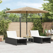 vidaXL Ombrellone Giardino con Palo in Acciaio Marrone 324x324x247 cm