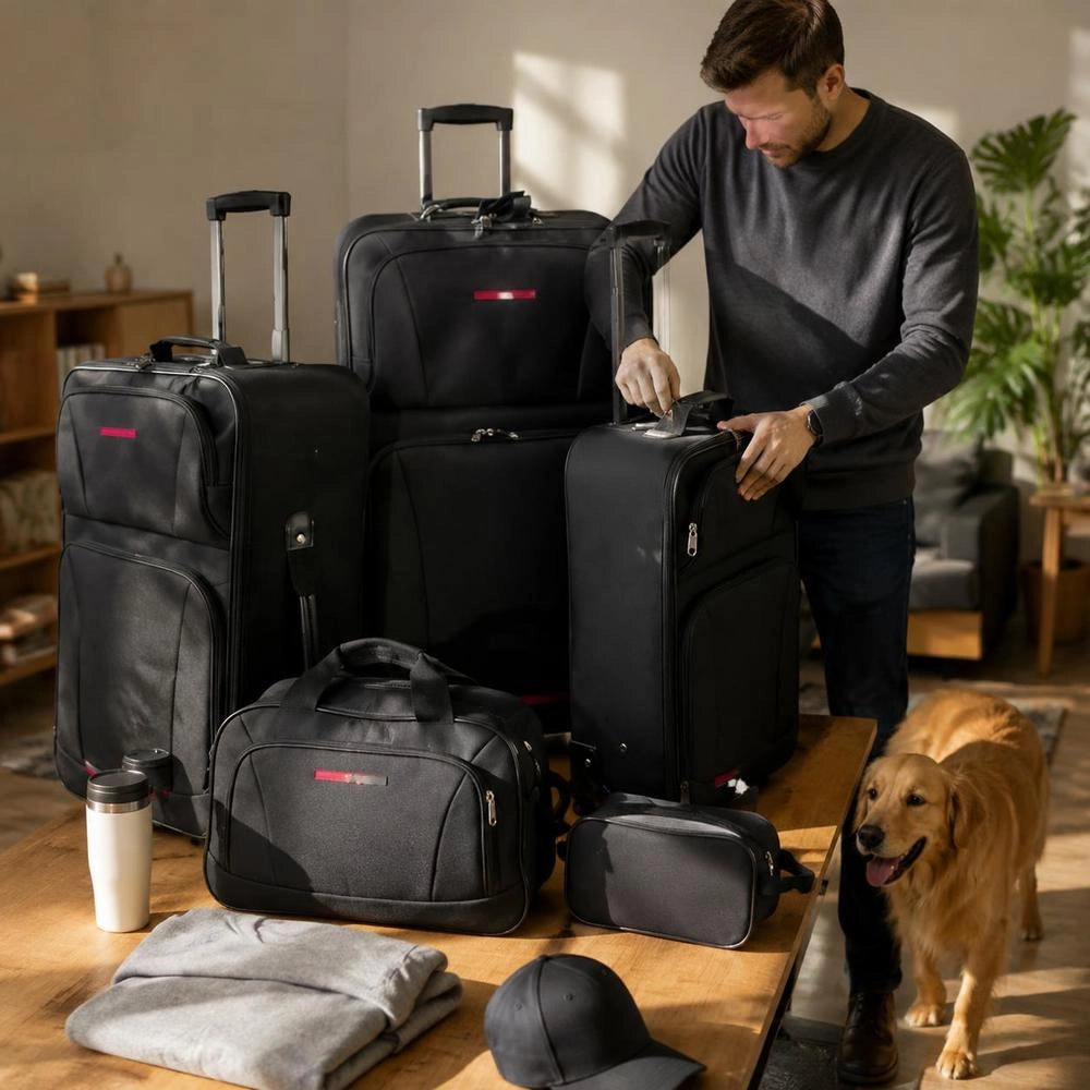 Travel Set Suitcase Set 5-piece Black