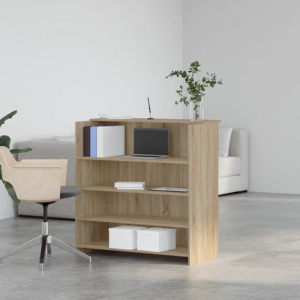 Scrivania per Reception-Tavolo per reception Rovere Sonoma 100x50x103,5 cm in Legno Massello