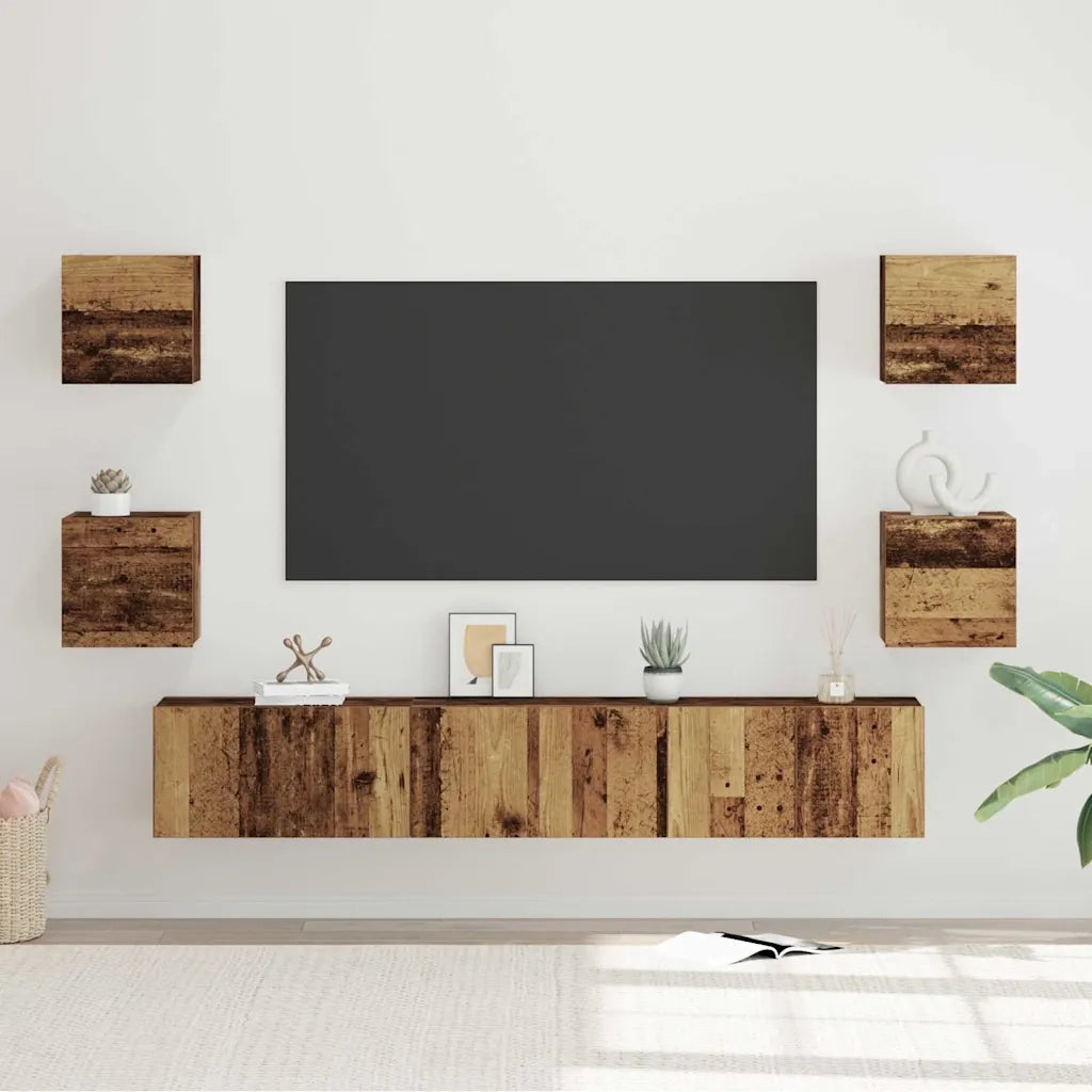 Set mobile TV 7 pcs Legno vecchio Legno multistrato 3393396