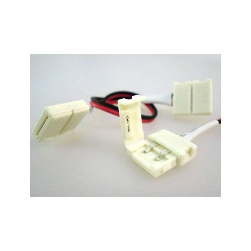 4 PZ Connettore 12mm Per Collegare Due Strip Led Smd 5050 Monocolore Senza Saldare