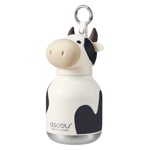 Mini Bestie mucca - Borraccia termica da 200 ml con cannuccia