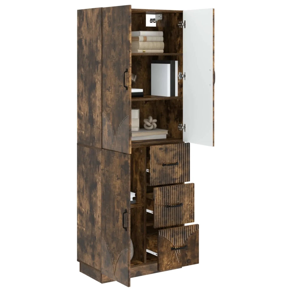 Set di armadi 2 pcs Rovere Fumo Legno ingegnerizzato 3416822