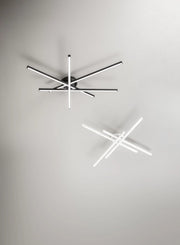 PLAFONIERA IN ALLUMINIO COLORE NERA SYNCRO LED 58W CCT 3000K 4000K 6000K 4060LM 90CM DIMMERABILE