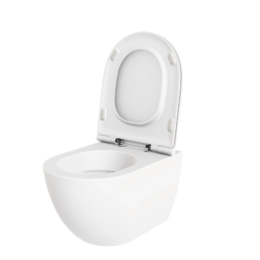 Coppia Di Sanitari Azzurra Ceramica Sospesi Senza Brida Bianco Lucido "Comoda"