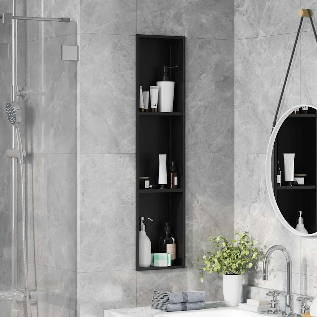 Nicchia per doccia Nero 90 x 20 x 9,5 cm Acciaio inossidabile CFW9844959