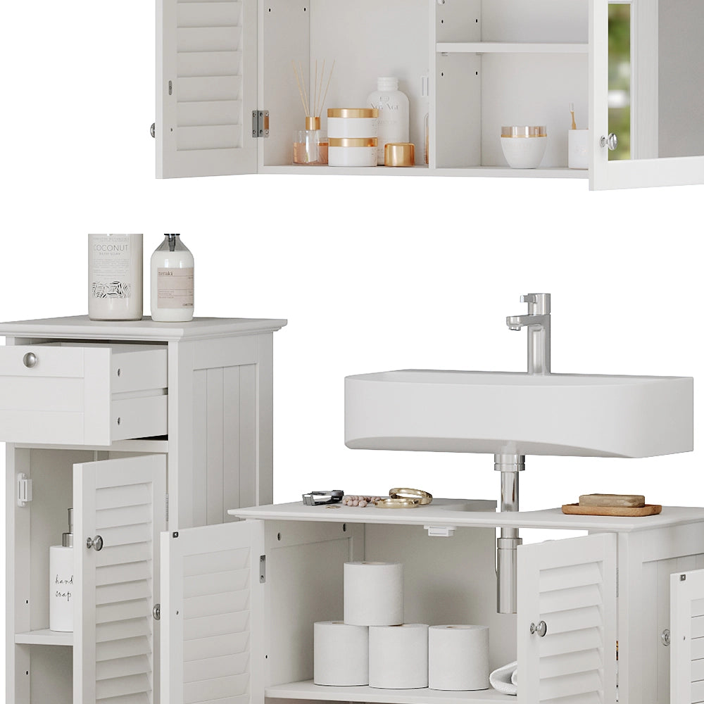 Vicco Set di mobili da bagno Bianco 3 parti, opzione 4