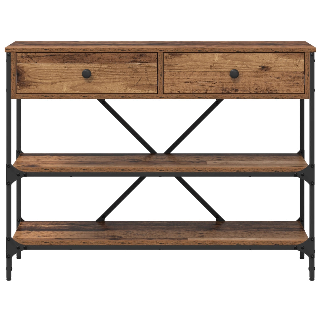 Tavolo Consolle Legno Vecchio 100x34.5x75 cm Legno Ingegnerizzato