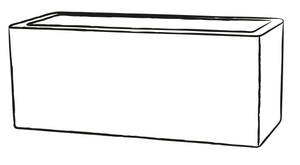 Vaso 100x40x40cm in Resina Tulli Schio Cassa Essential 100 Antracite