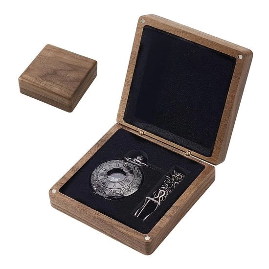 Cassa orologio portatile in legno - Scatola orologio unica - Regalo orologio - Deposito gioielli - Organizzatore per uomini/donne - Cuscino incluso - Scatola orologio