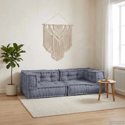 Unità di Divano Modulare 3 pcs Grigio 140 x 70 x 36 cm Tessuto 4019048