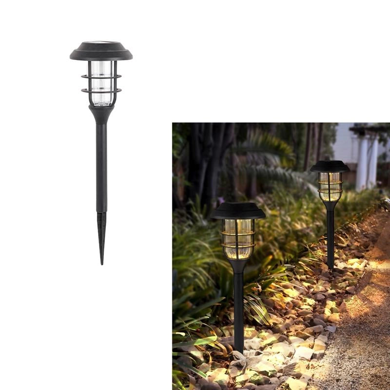 HIGH-TECH LAMPADA SOLARE DA TERRA CON PALETTO PER ESTERNI COLORE NERO12X43H CM