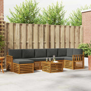Set divano sezionale con cuscino 8 pcs Naturale e Antracite 3375202