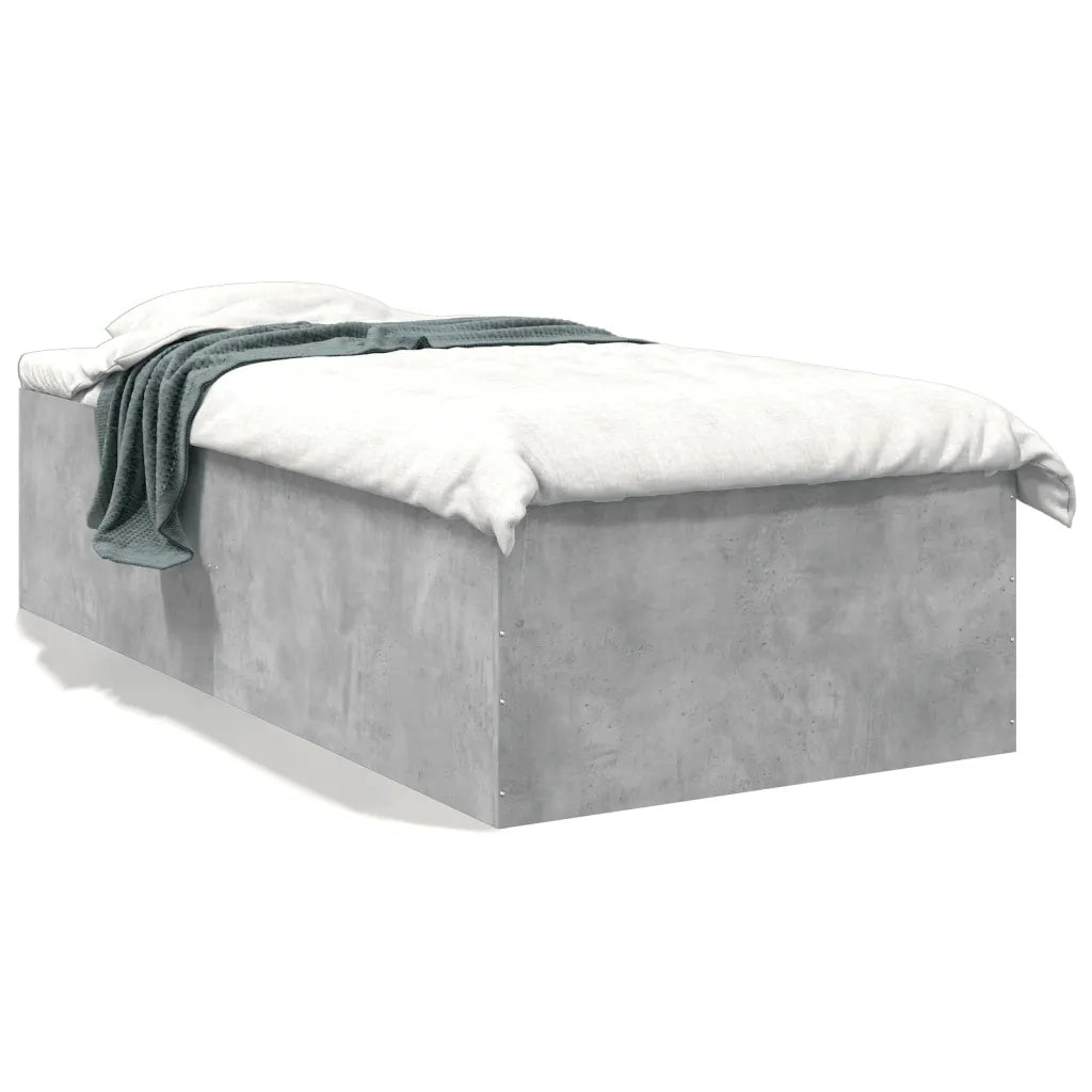 Giroletto-Struttura Letto Grigio Cemento 75x190 cm in Legno Multistrato 217665