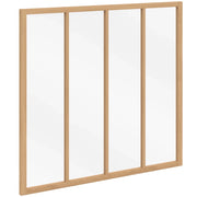 IDMarket - Legno e vetro temperato Tetto in vetro da studio a 4 lastre L. 116 x H. 108 cm