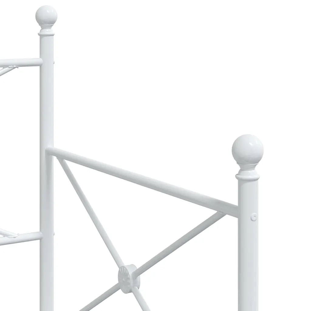Divano Letto Estraibile senza Materasso Bianco 80x200cm Acciaio 4104687