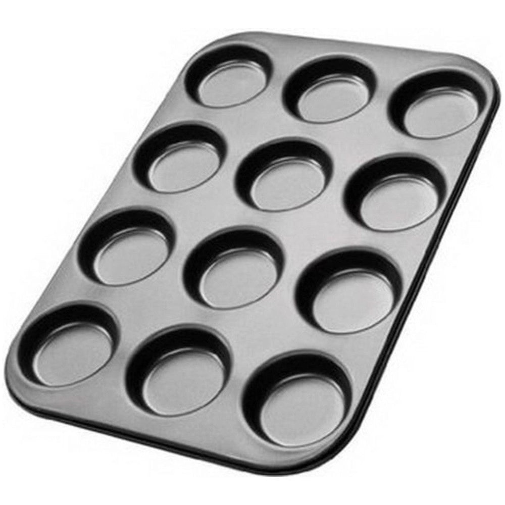 Trade Shop - Stampo Teglia Antiaderente 12 Posti Per Muffin Ruoto Capcake Pasticceria -