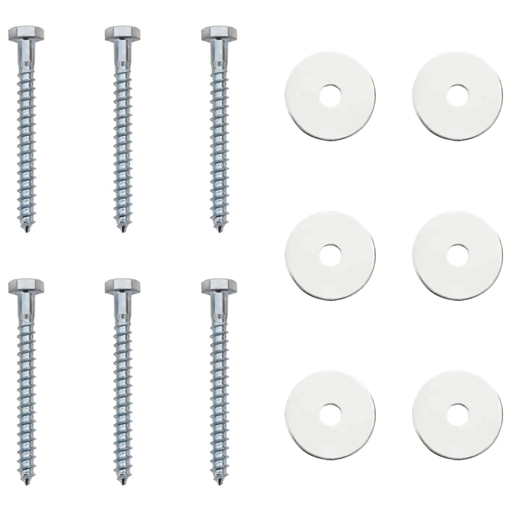Ancora per Terra 6 pz Argento ?10 x 40 cm Metallo Galvanizzato CFW6561311
