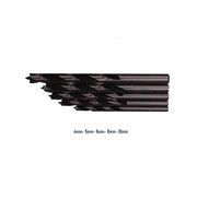 Trade Shop - Set 5 Punte Punta Trapano A Spirale Nero 4-5-6-8-10 Mm Torcere Foro Trivella -