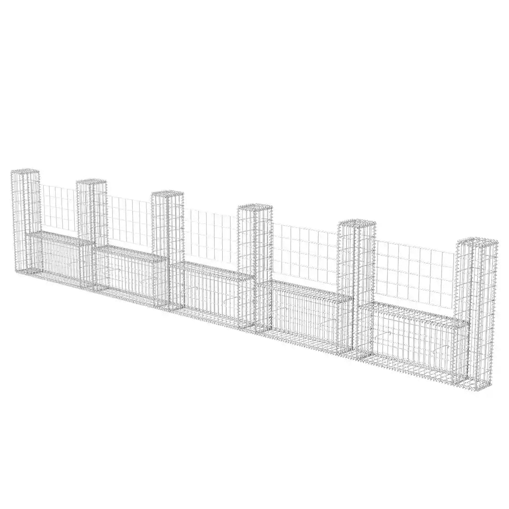Gabbione in Rete ad U in Acciaio Zincato 570x20x100 cm 142547