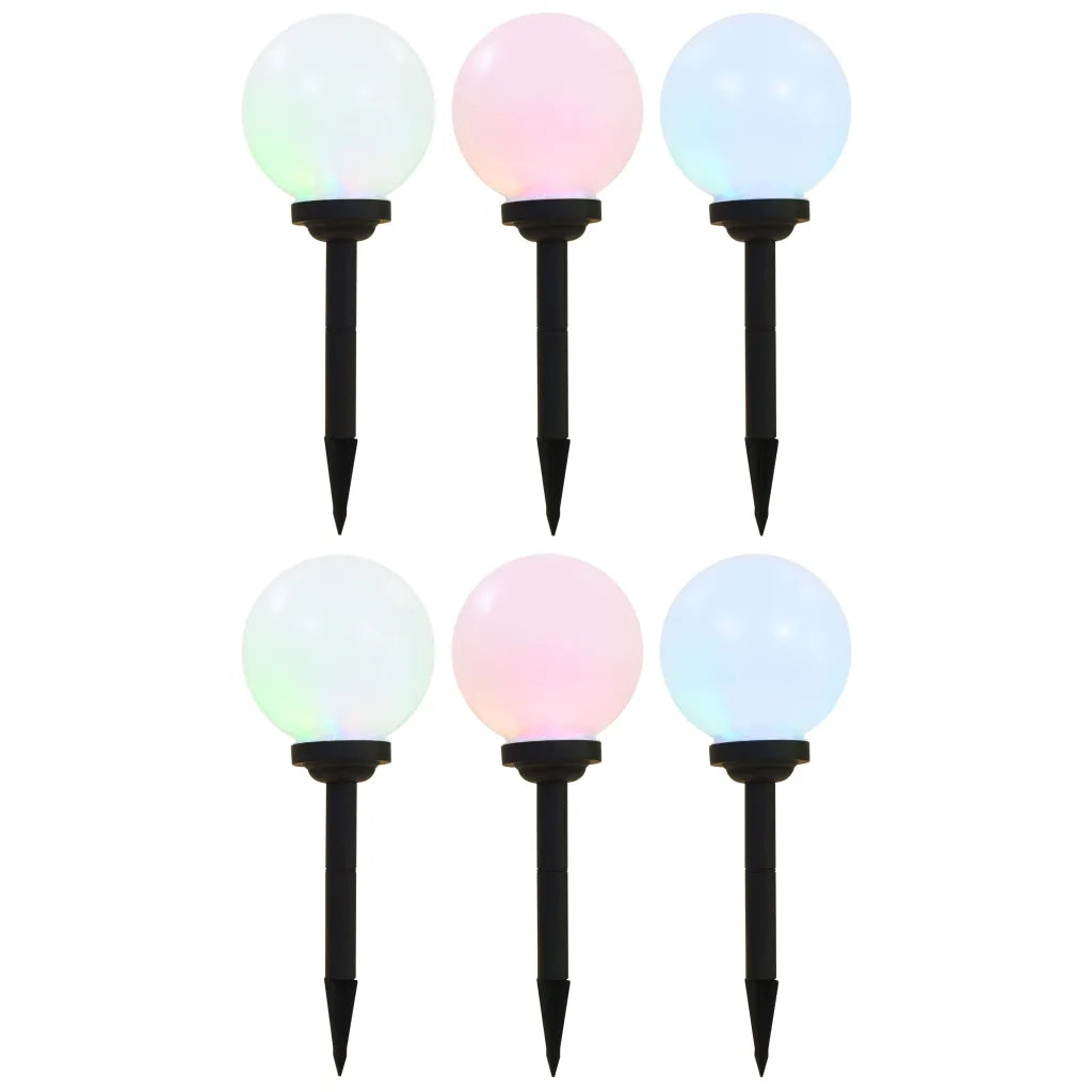 Lampade Solari da Esterno 6 pz LED Sferiche 20 cm RGBcod mxl 71277