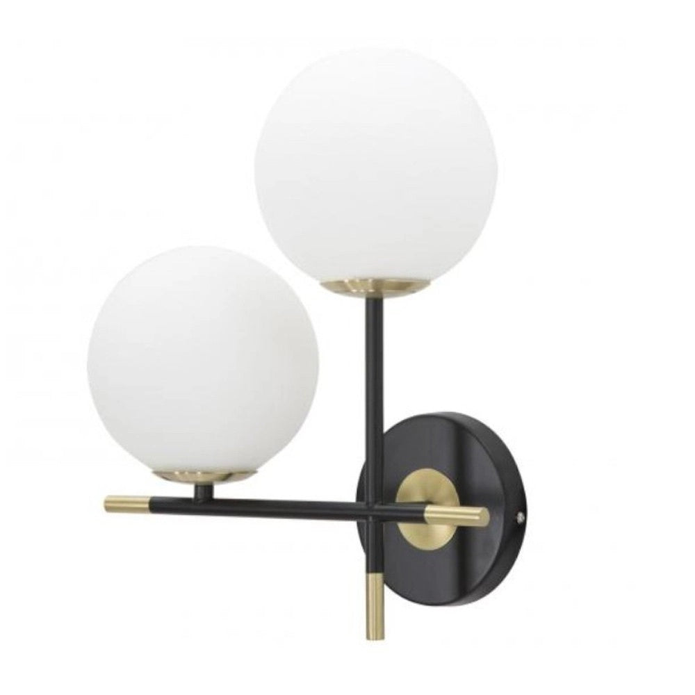 Trade Shop - Applique A Parete 2 Sfere Illuminazione Decorativa Contemporaneo Con 2 Attacchi G9 Aq59 -