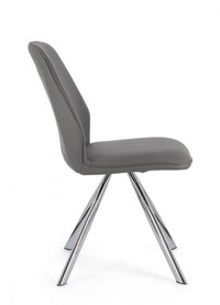 Set 4 Sedie 44x62x88h cm Maxwell Pu Grigio