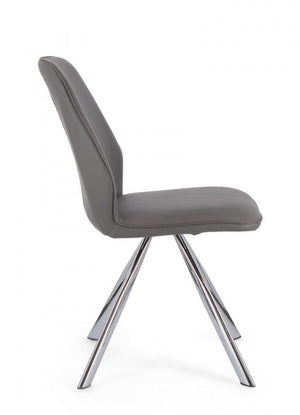 Set 4 Sedie 44x62x88h cm Maxwell Pu Grigio