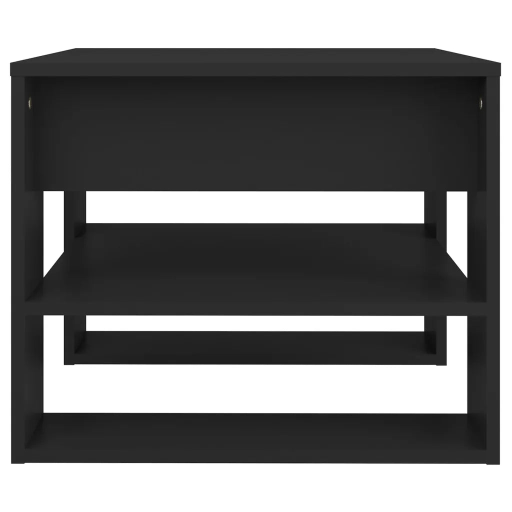 Tavolino da Salotto Nero 55,5x55x45 cm in Legno Multistrato 810909