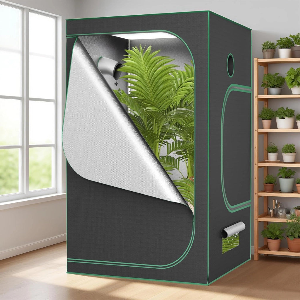 Tenda per coltivazione, 120 x 60 x 150 cm, con Mylar riflettente, impermeabile, per piante domestiche, crescere, spazio