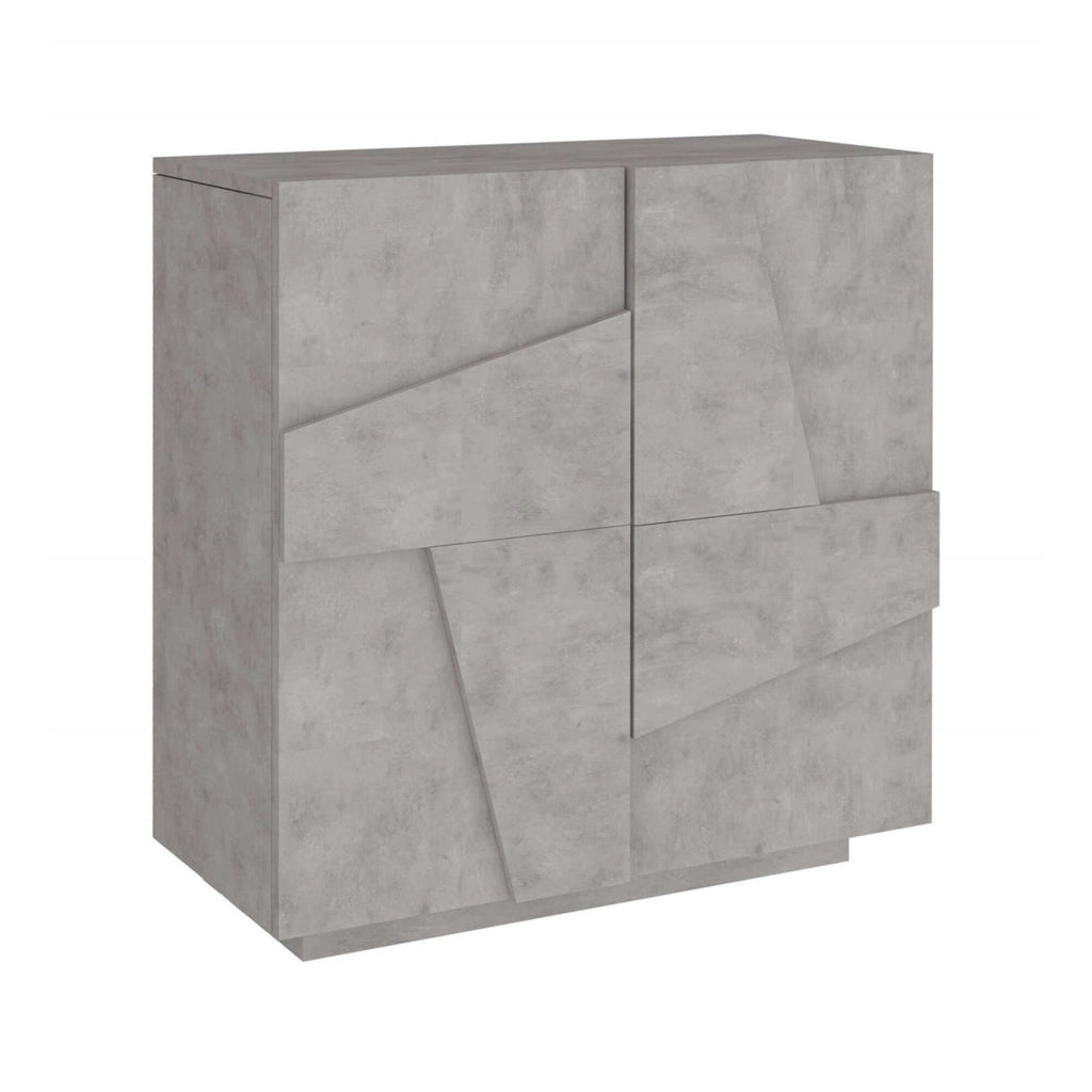 Scarpiera Apetta, Made in Italy, a 2 ante, Portascarpe da ingresso, Mobile multiuso, cm 81x38h86, Grigio Ardesia con dettaglio