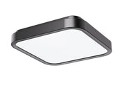 Plafoniera bagno quadrata 25cm nero/bianco IP44 LED 18W