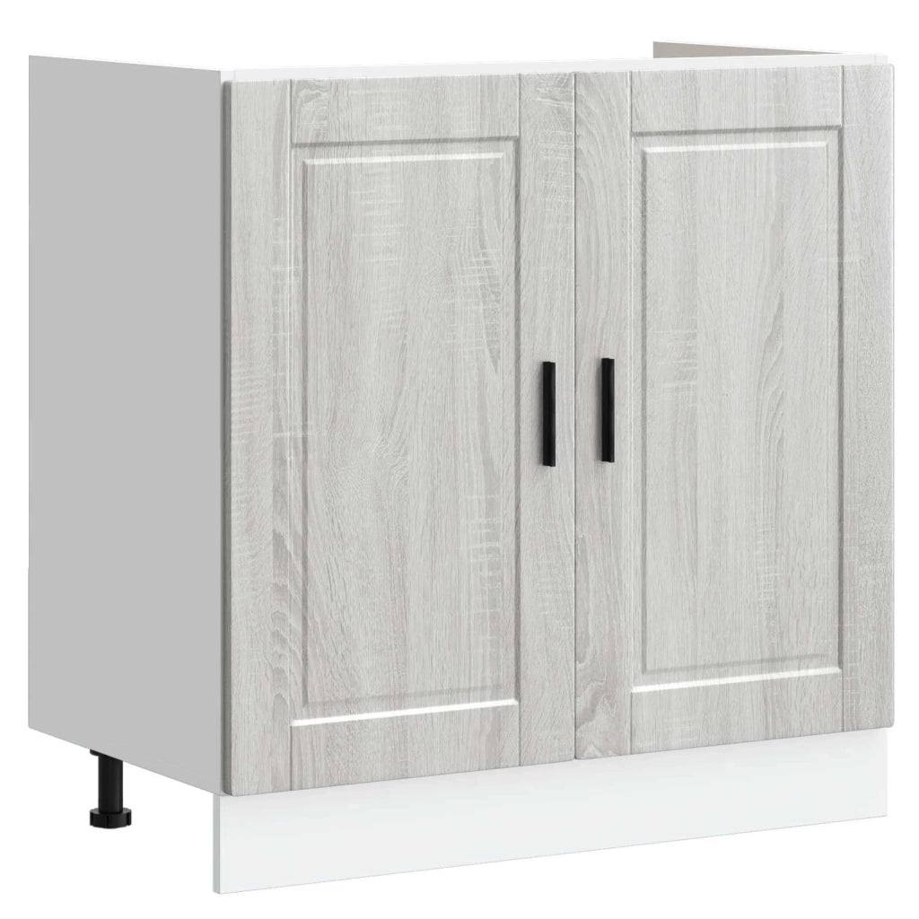 Mobiletto per Lavabo | Armadio Lavabo Porto 2 pz Grigio Legno multistrato
