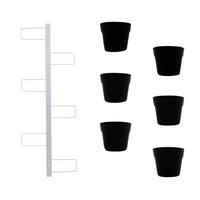 IRIS Fioriera a parete Completa Di 6 Vasi Pensili Comby Diametro Cm 14