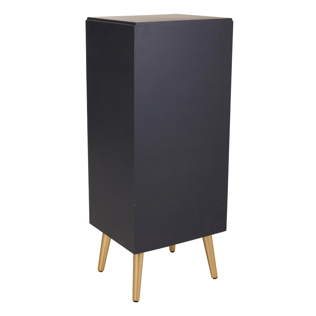 Cassettiera in legno grigio scuro 42x36,5x100,5h