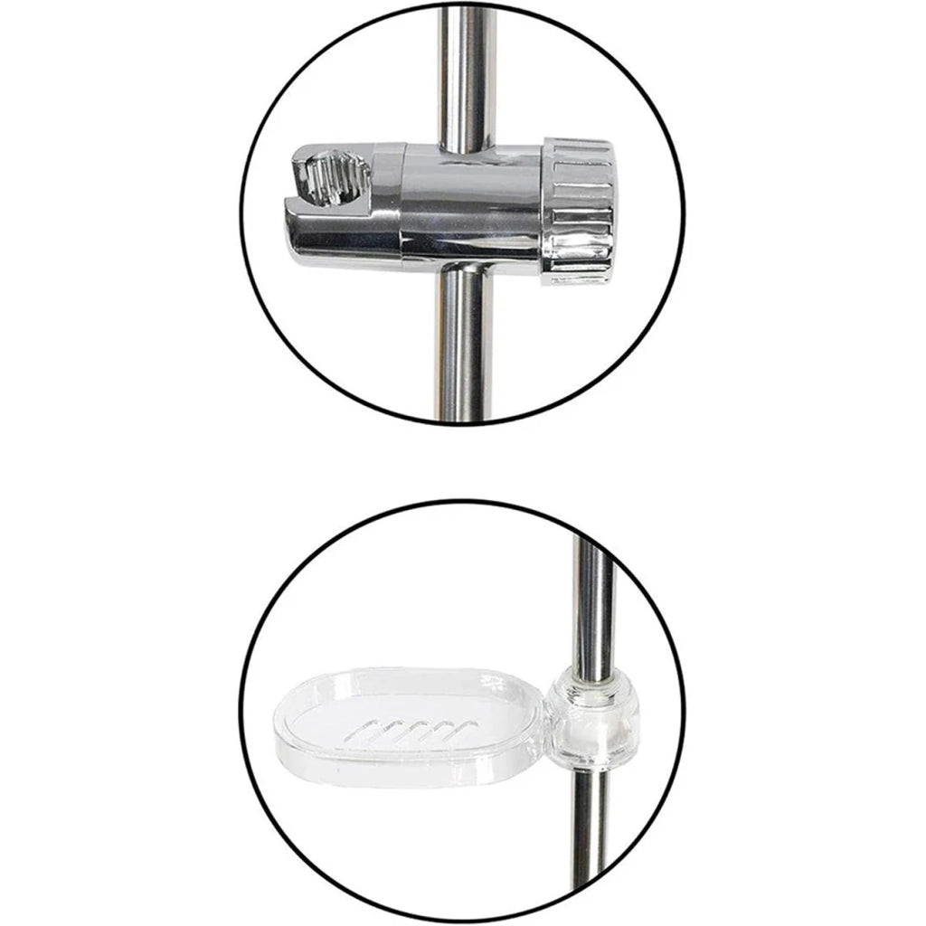 Asta saliscendi colonna doccia regolabile e portasaponetta 60 CM A.69155