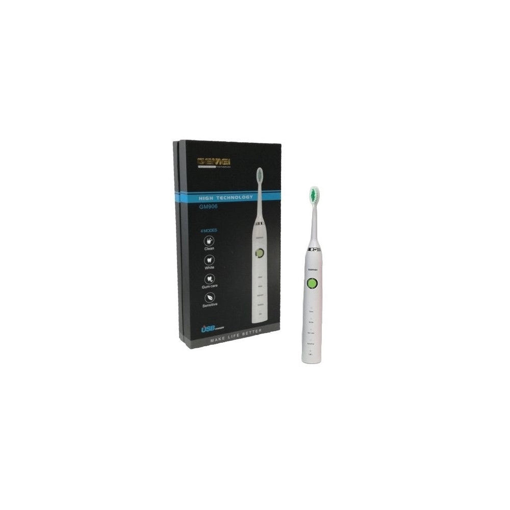 Trade Shop - Spazzolino Elettrico Ricaricabile Professionale Con 2 Testine Gemei Gm-906 -