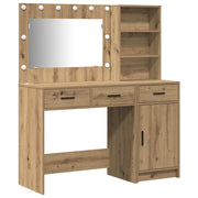 Toeletta | Tavolo da Trucco con cassetto 2 pz Marrone Legno multistrato