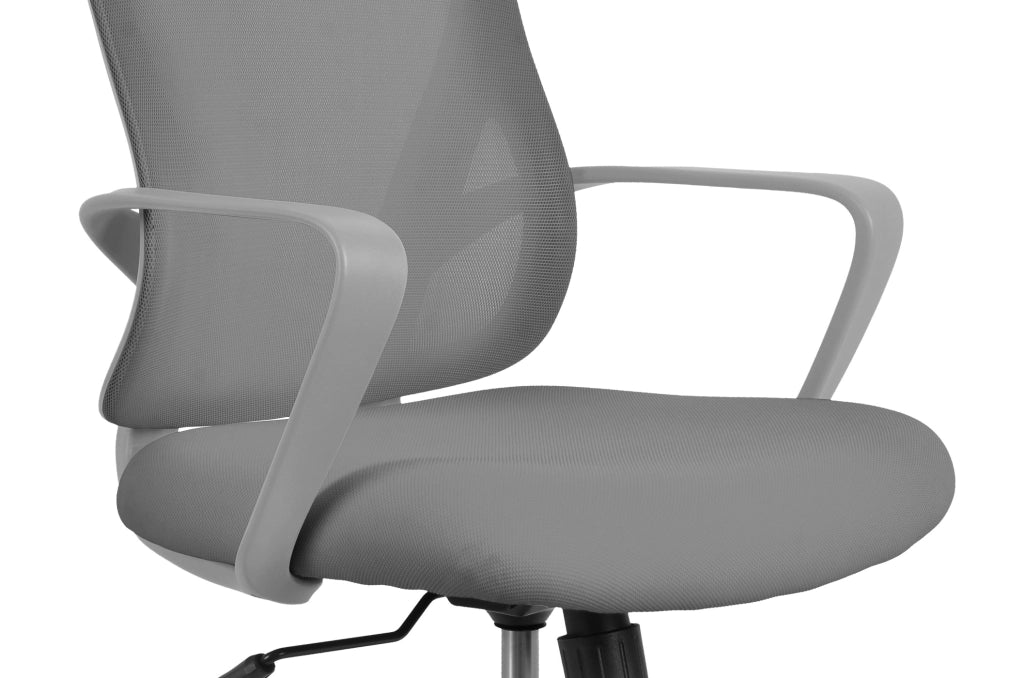 Sedia studio Hispanohogar altezza regolabile in tessuto gris