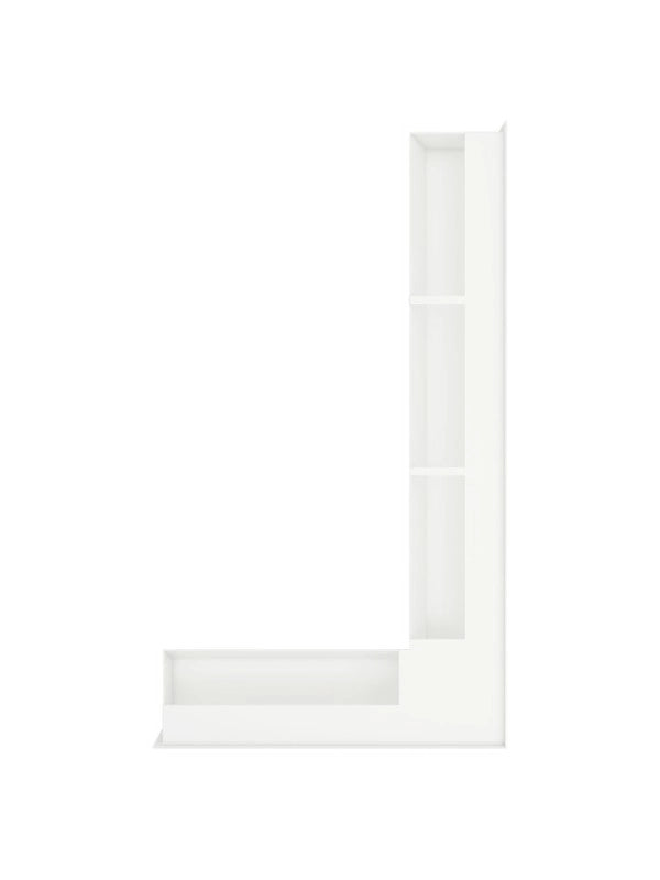 Griglia di ventilazione Angolare per camino 95x800x450 - Loft Angle destra bianca