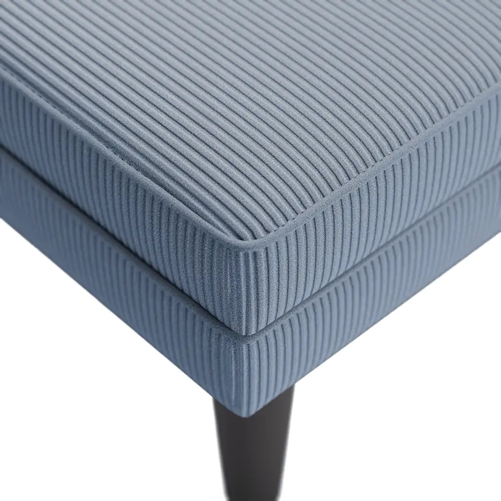 vidaXL Sdraio con Cuscino Destro in Velluto a Coste Blu