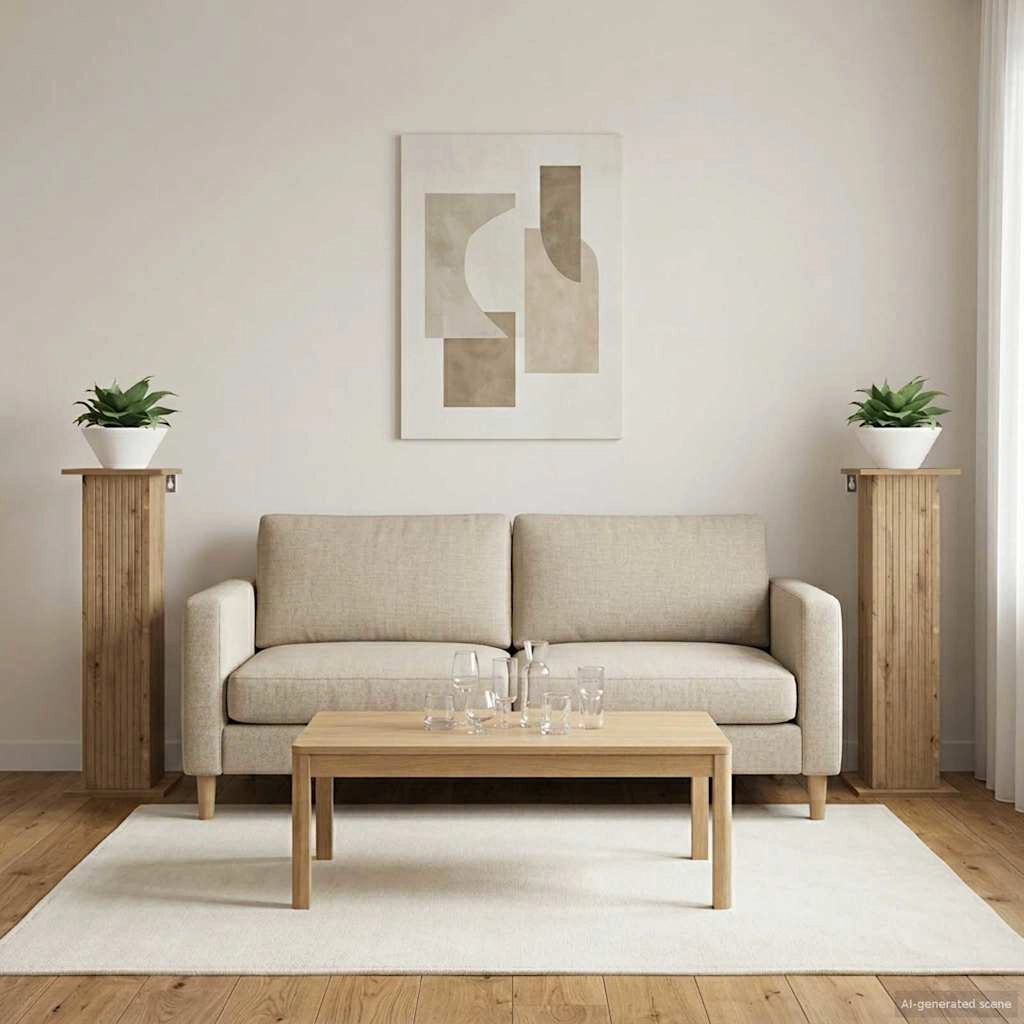 Supporto per piante 2 pz Rovere Artigianale 899761