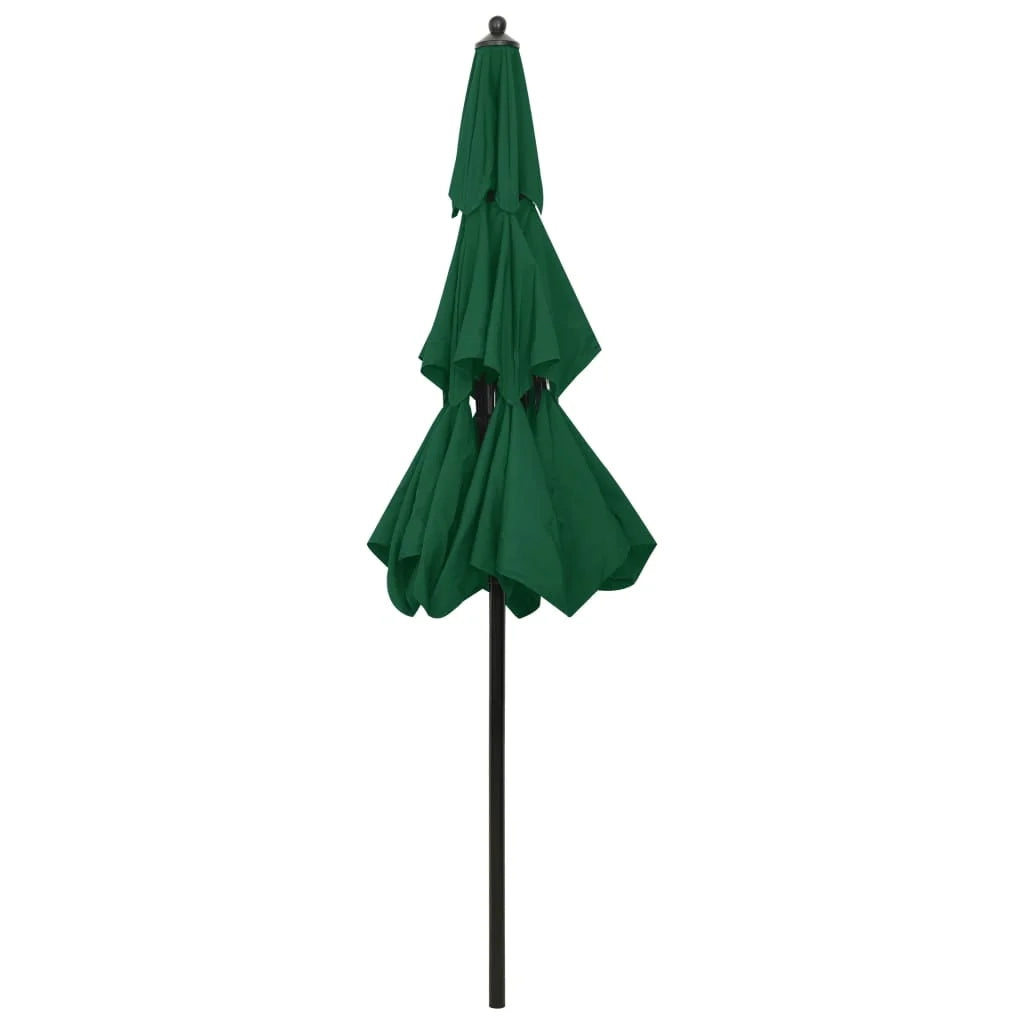 Ombrellone 3 livelli con palo in alluminio 2,5 m verde 02_0008779